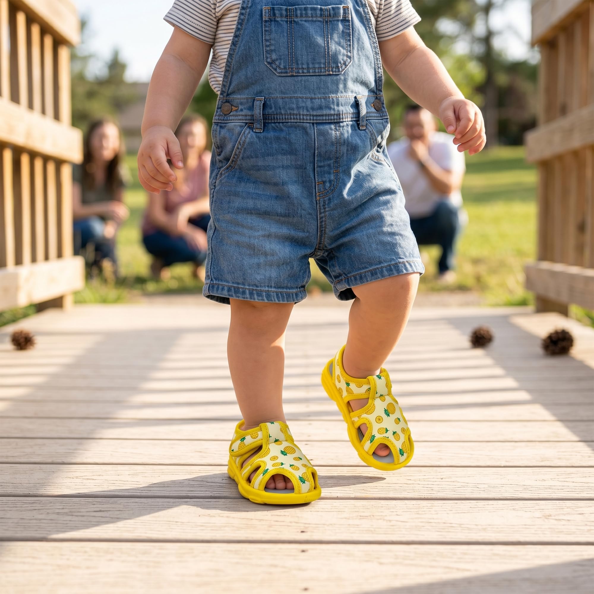 Coolz Kids Chu-Chu Sound Musical Sandals Coco-2 for Baby Boys and Girls Age 1-2 Years (Yellow, 12 Months)