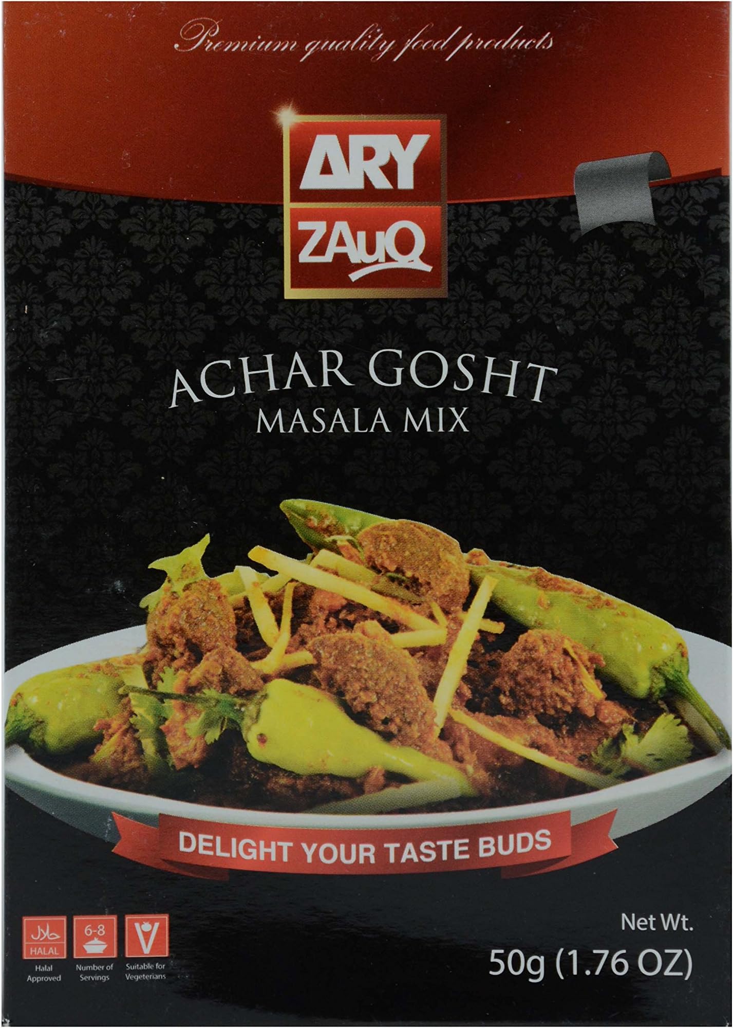 Ary Zauq Masala Mix 1.76 Ounce (50 Grams) Box (Achar Gosht)