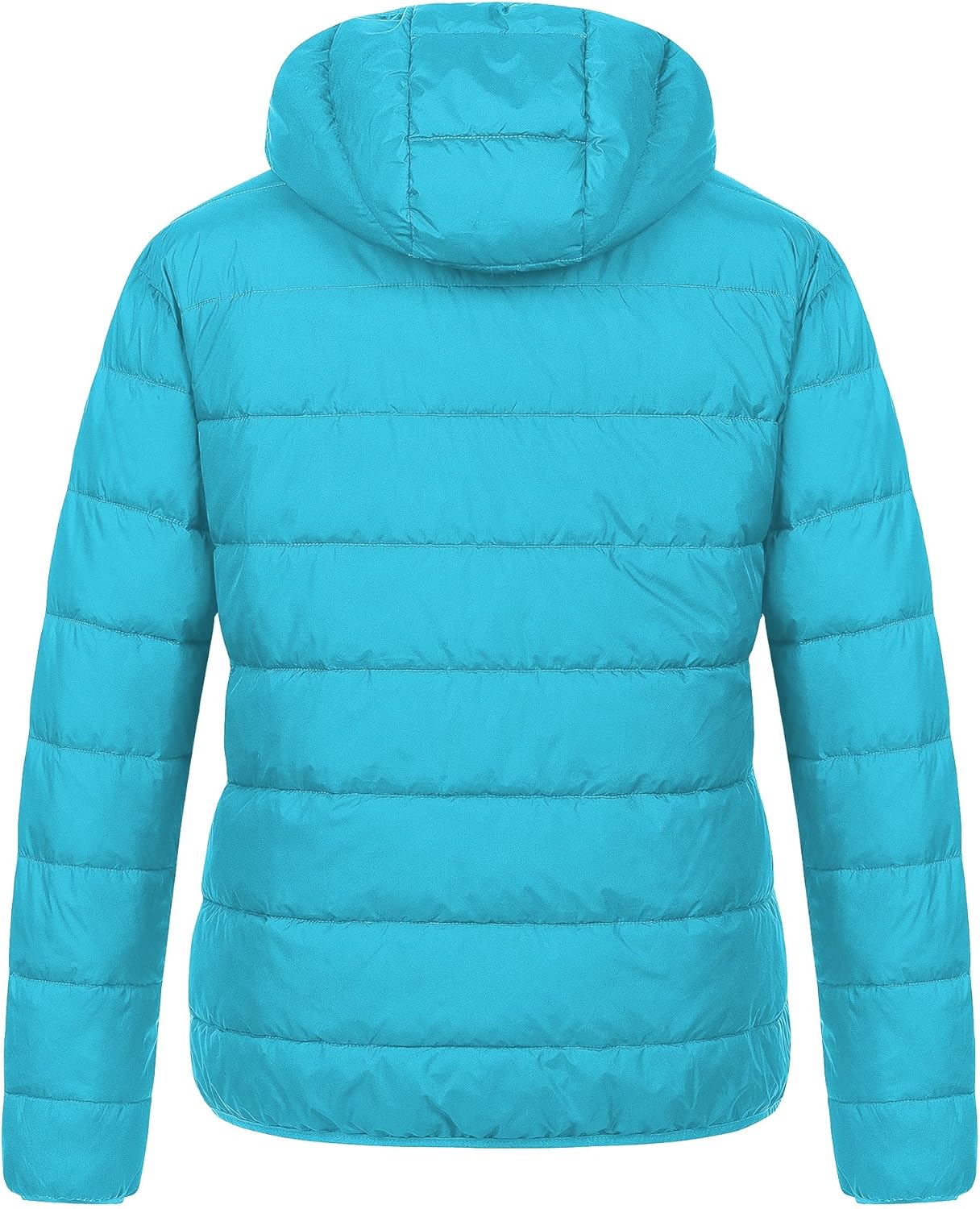 Chrisuno Women's Plus Size Lightweight Puffer Jacket Packable Winter Warm Quilted Bubble Coat Waterproof Windproof Hooded - Image 2