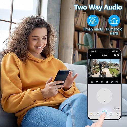 Miniatura 3 de Cámara de seguridad con cable para exteriores, cámaras de seguridad 2K al aire libre, cámara de vigilancia WiFi de 2.4G y 5 GHzdomo, IP66