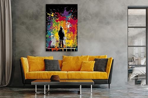 Miniatura 376 de ANRUOXI Graffiti - Lienzo decorativo para pared, diseño abstracto retro, pintura urbana moderna, póster de decoración de pared de zapatos para