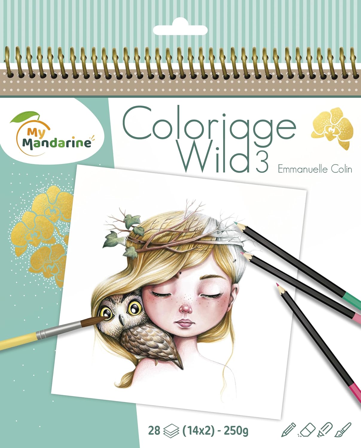Avenue Mandarine Coloriage Wild 4 Colouring Book by Emmanuelle Colin