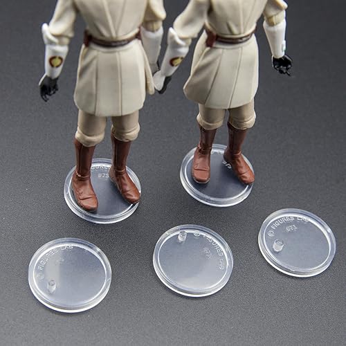 Miniatura 10 de SIXPOINTS 70 piezas de base redonda transparente compatible con figura de acción de película de 3.75 pulgadas, modelo MODERN G i JoeMarvel, disco de