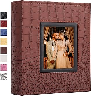 Vienrose Photo Album for 200 4x6 Photos Leather Cover Extra Large Capacity Picture Book for Wedding Baby Vacation