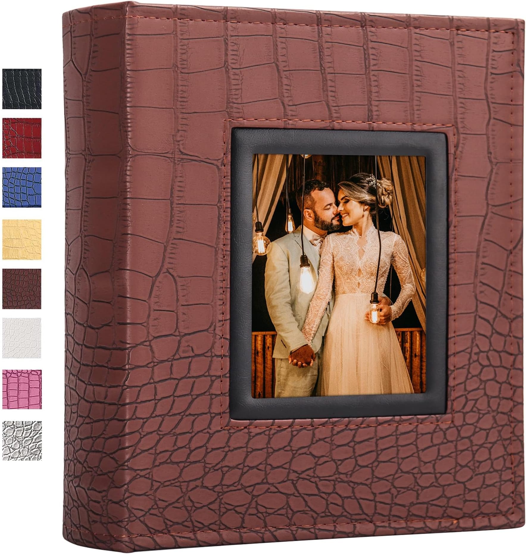 Vienrose Photo Album for 200 4x6 Photos Leather Cover Extra Large Capacity Picture Book for Wedding Baby Vacation