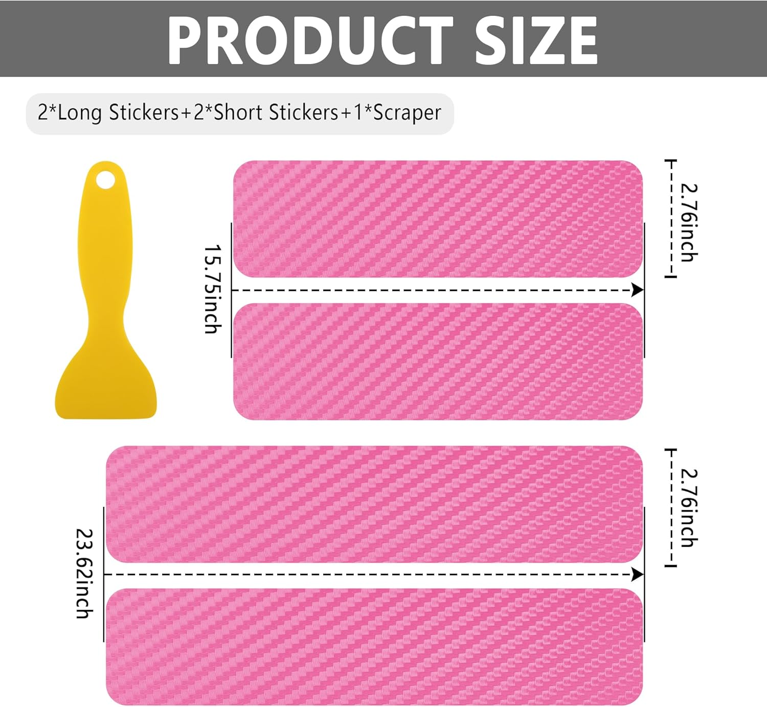 Protect Your Ride: 4PCS Pink Carbon Fiber Door Sill Guards Reviewed