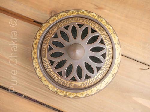 Miniatura 5 de Cuenco redondo pintado de cerámica para quemador de incienso de 4.5 pulgadas  Cuerda de palo Dhoop Cone Ash Catcher  Meditación de diseño