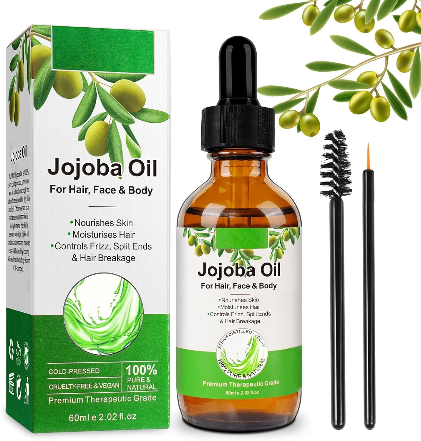 Jojoba OilPure Cold Pressed Unrefined100 Pure Organic Jojoba Oil for Hair Growth & Skin Care