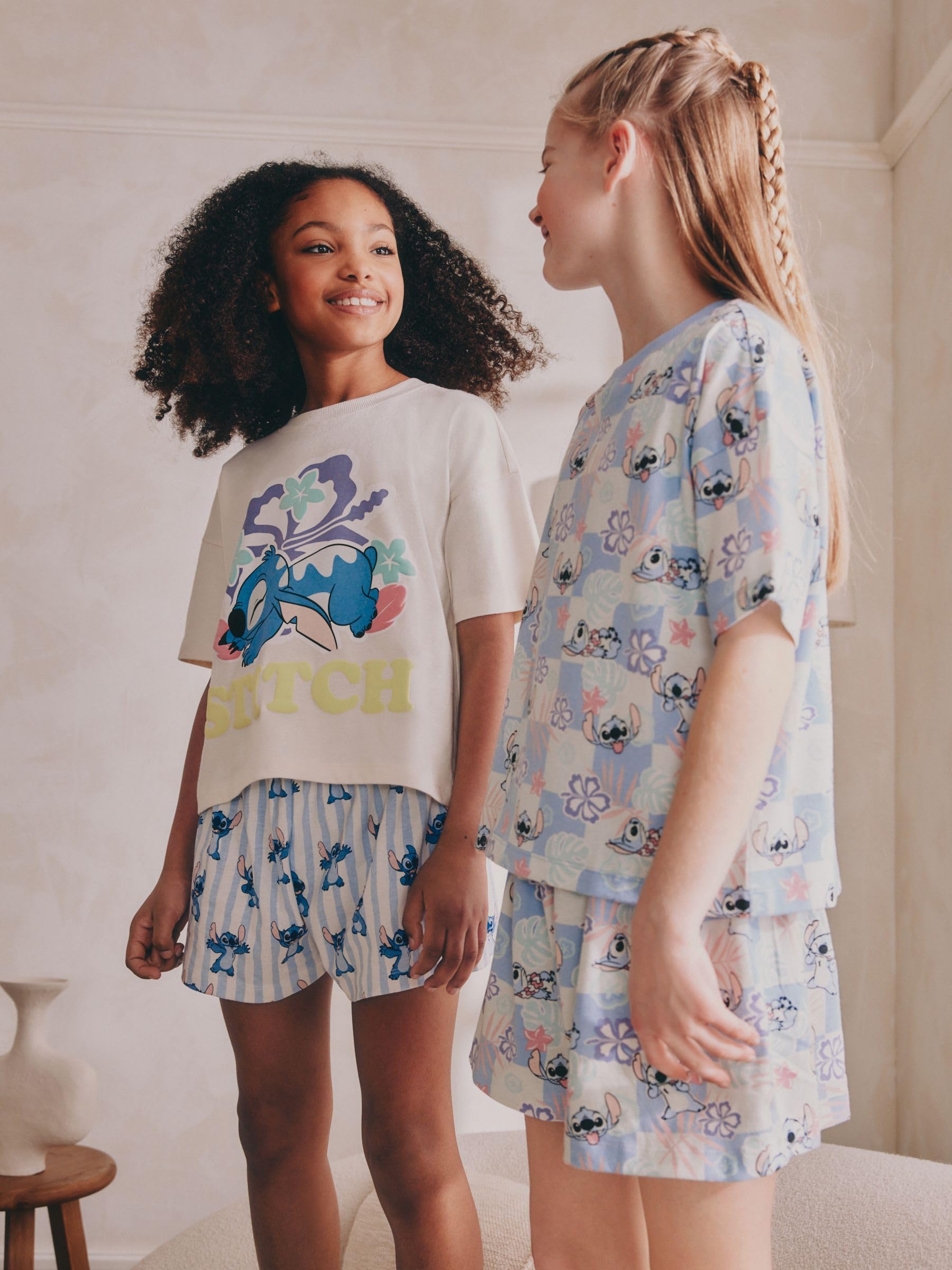 NEXT Fille Pyjama Short Stitch, Lot de 2