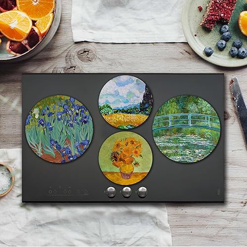 Miniatura 66 de 4 fundas redondas para quemador de estufa de Halloween, cubiertas de quemador eléctrico de calabaza de otoño, 8 y 10 pulgadas, cubierta para Obras