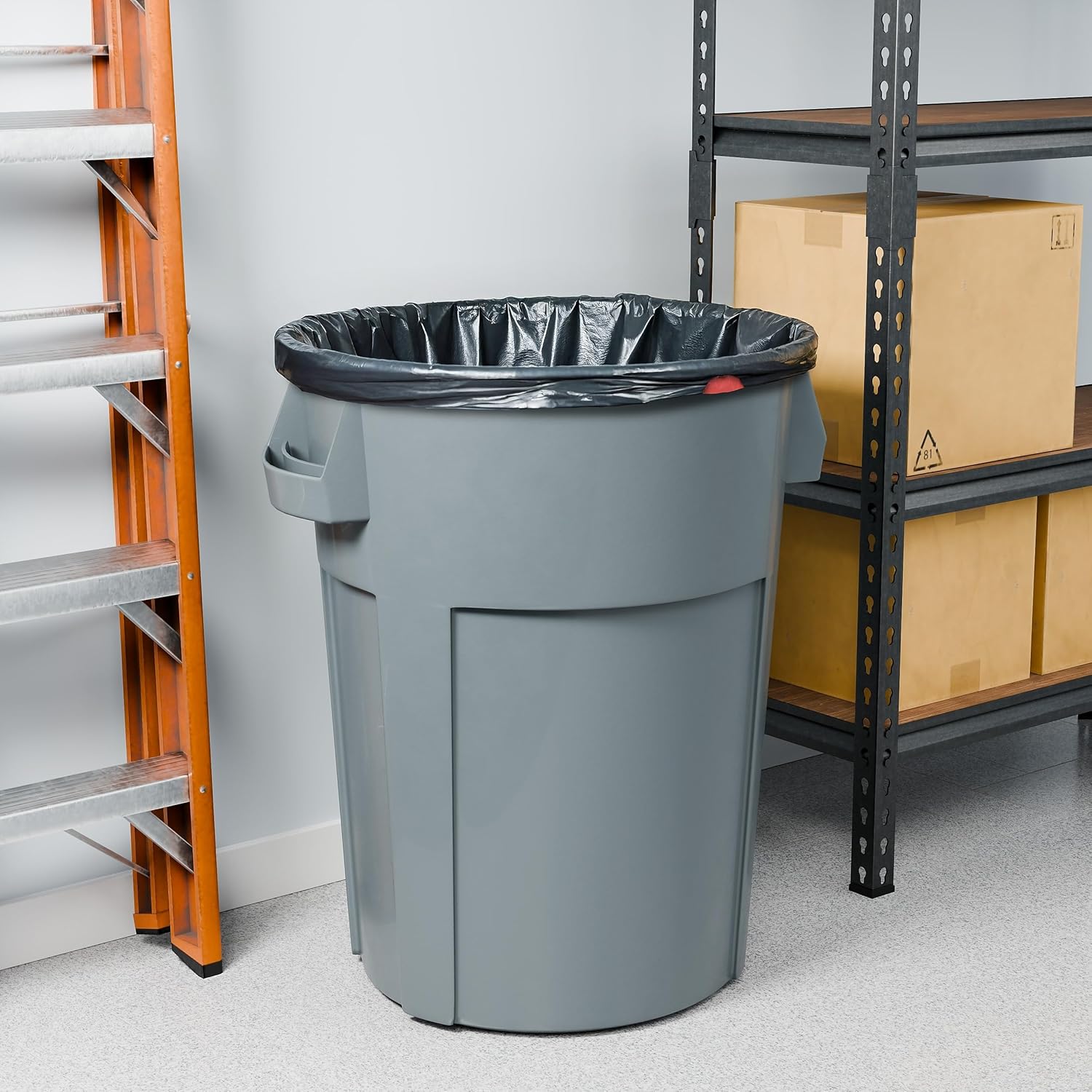 STAPLES PERK Black Kitchen Trash Bags, 33 Gallon Garbage Can Liners, Drawstring Closure, Great for Home, Office, Classroom, 30-Pack