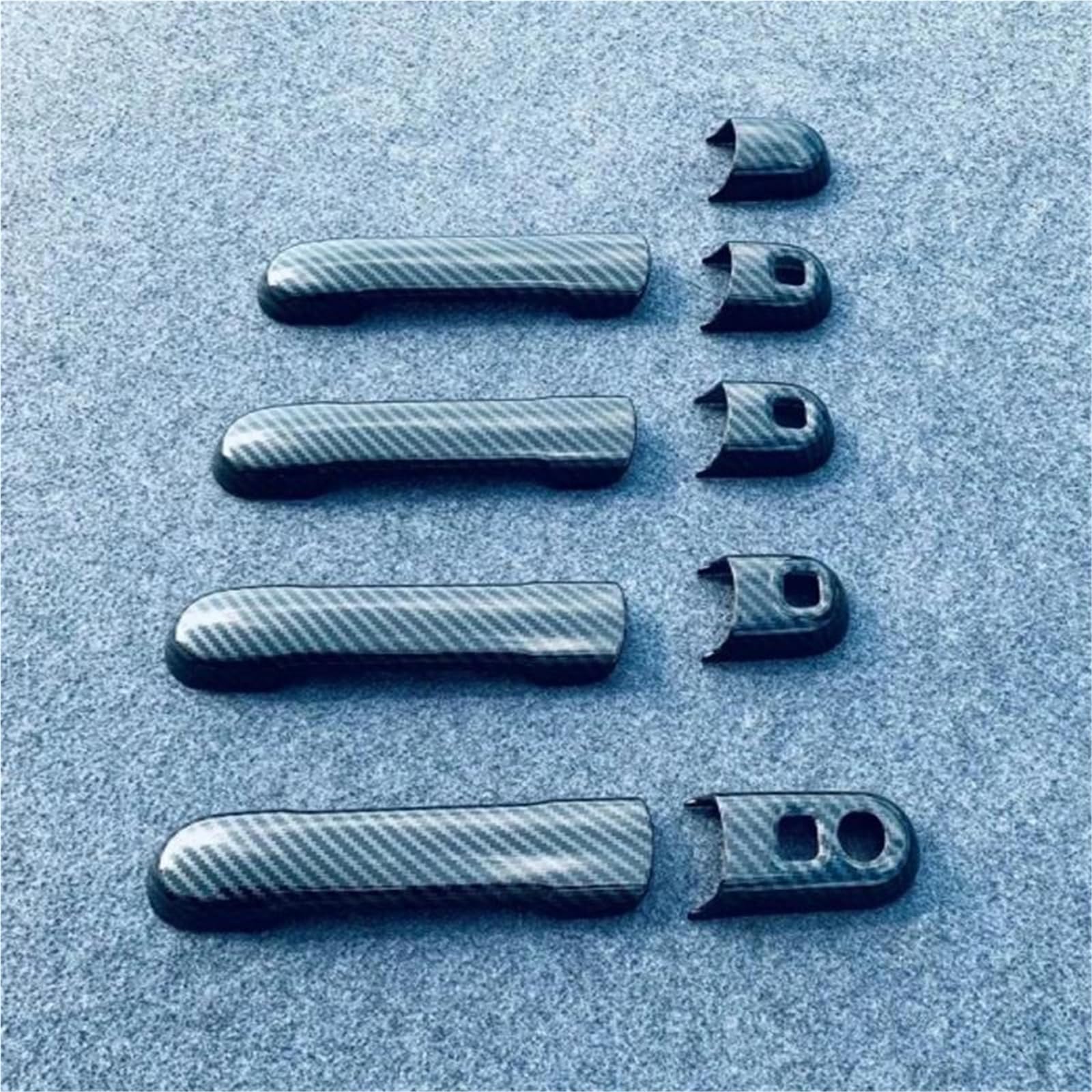 Csspdm Style1 For Suzuki For Solio For Bandit 2021 2022 Abs Carbonfiber Chrome Car Door Handle Door Bowl Cap Cover Sticker Accessories(Style1)