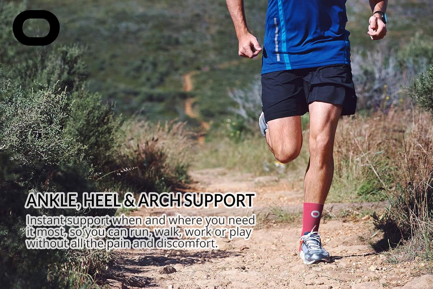 Ankle Brace Compression Support Sleeve (1 Pair) - BEST Ankle Compression Socks for Plantar Fasciitis, Arch Support, Foot & Ankle Swelling, Achilles Tendon, Joint Pain, Injury Recovery, Heel Spurs : Health & Household