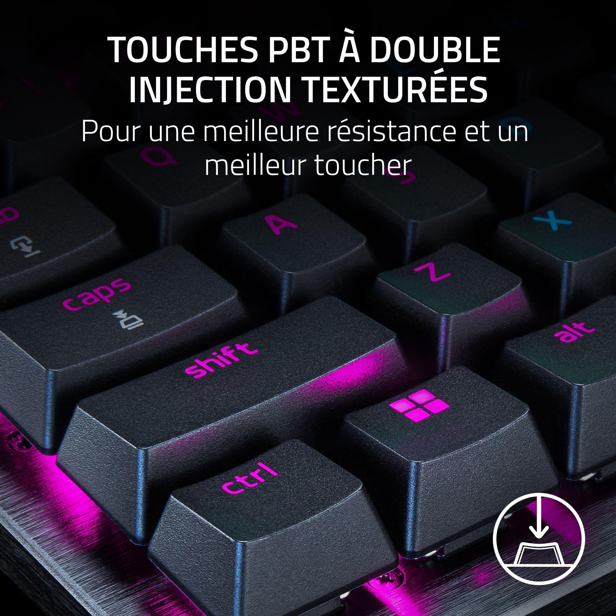 Razer Huntsman V3 Pro TKL (Switches Analog) - Clavier Gamer Tenkeyless (Switches Optiques Analogiques réglables de 0,1 à 4,0mm, Déclenchement Rapide, Touches en PBT Doubleshot) Clavier AZERTY| Noir