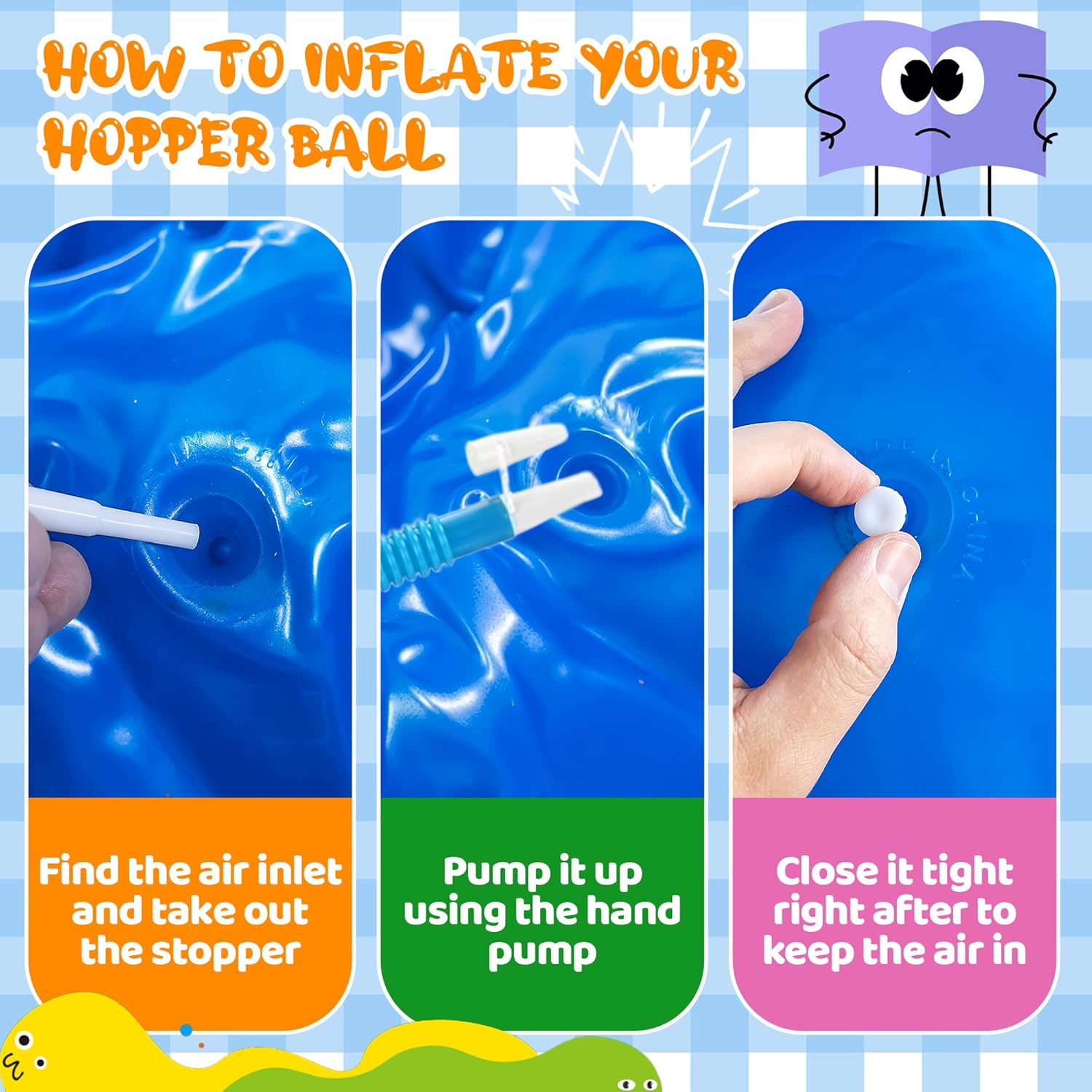 JOY SPOT! Carnival Outdoor Games Combo Set for Kids, 18 Inch Hopper Balls with Handles, Ring Toss, Bean Bags, Egg Spoon Relay Race, Fun for Backyard, Field Day, School, Birthday Parties, Family Events