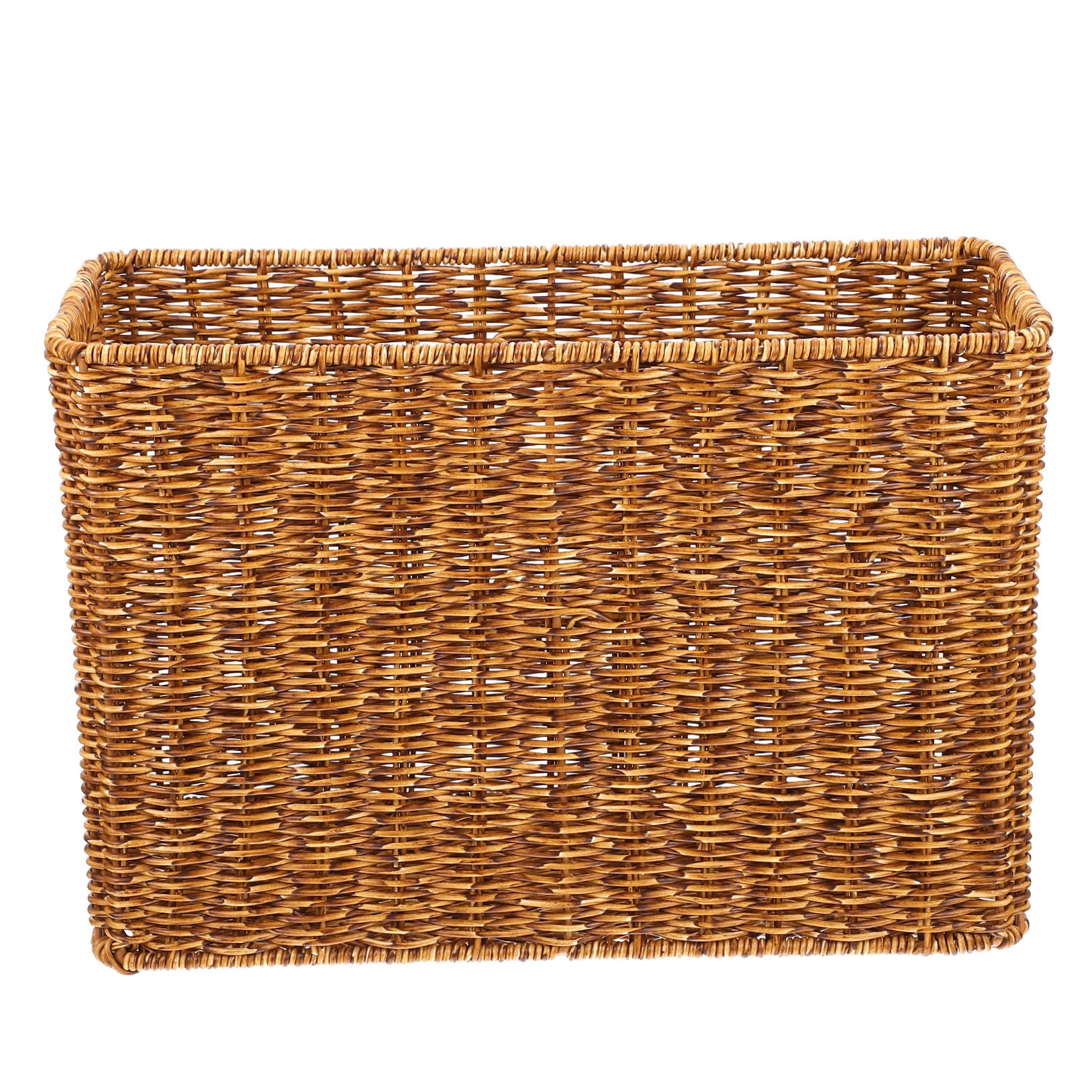 Panier de rangement rectangulaire tissé COLLBATH en imitation rotin léger style japonais