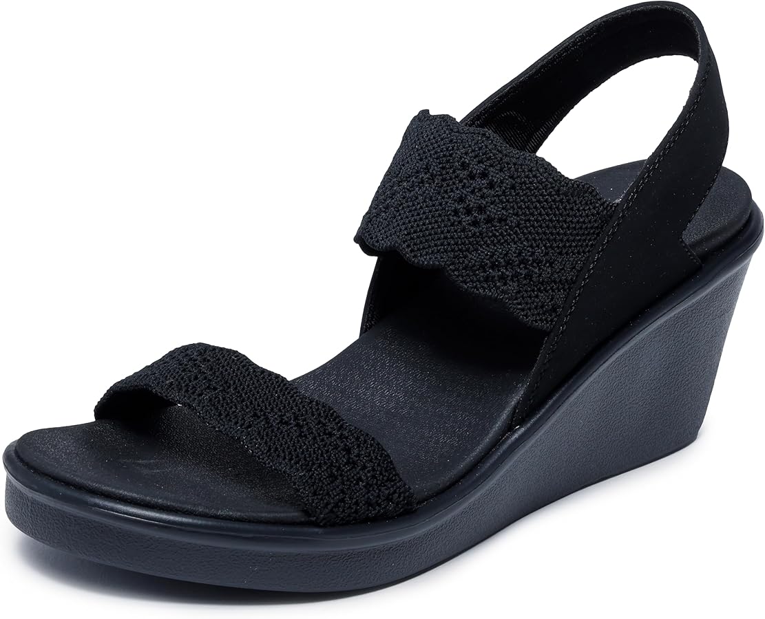 Amazon.com | Skechers Women's RUMBLE ON - NEW CRUSH Black/Black