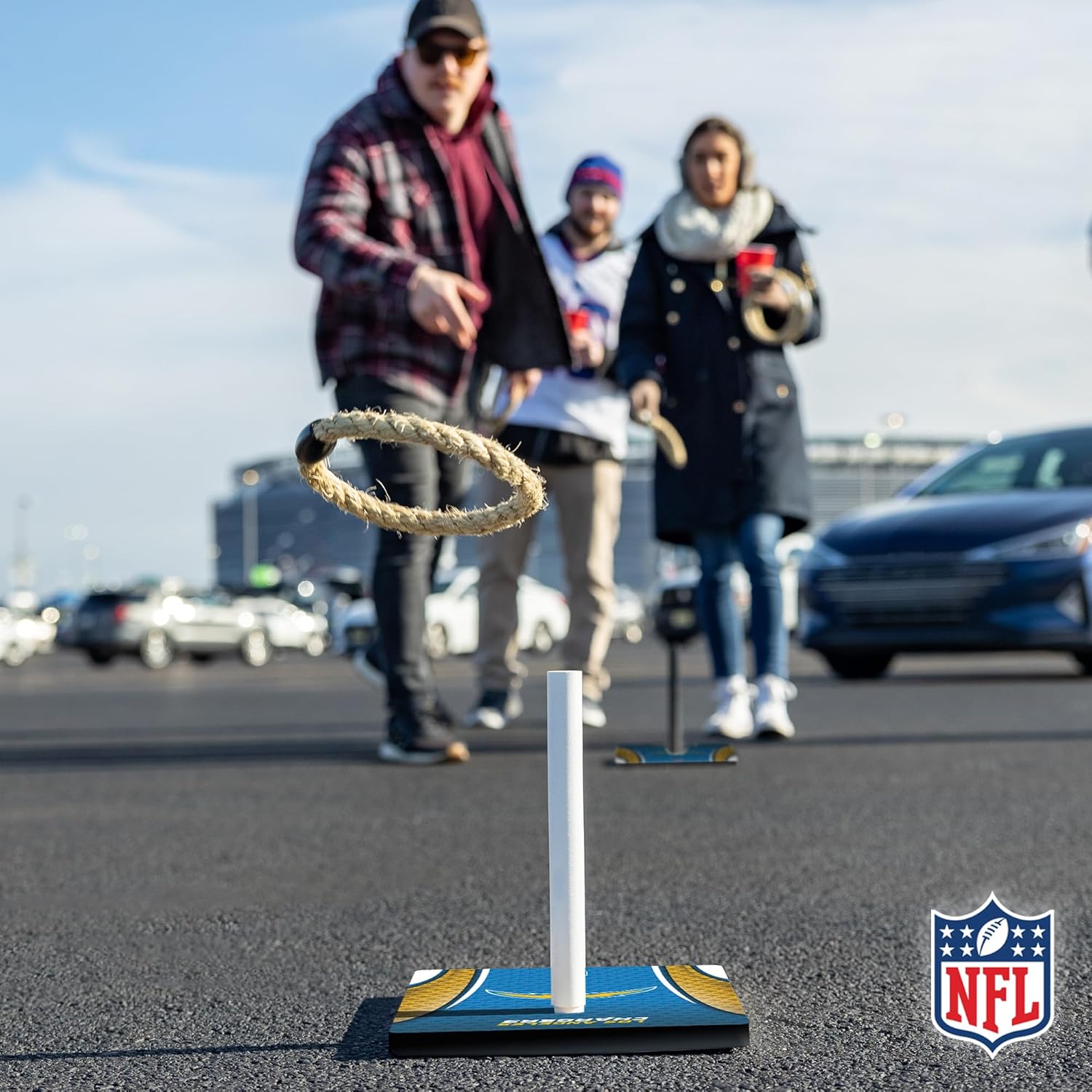 Wild Sports NFL Quoits Set with Direct Print HD Team Graphics – Tailgate Ring Toss Game – Great Gift for Any Football Fan! Ring Toss Family Outdoor Games for The Beach, BBQ, or Tailgate Party