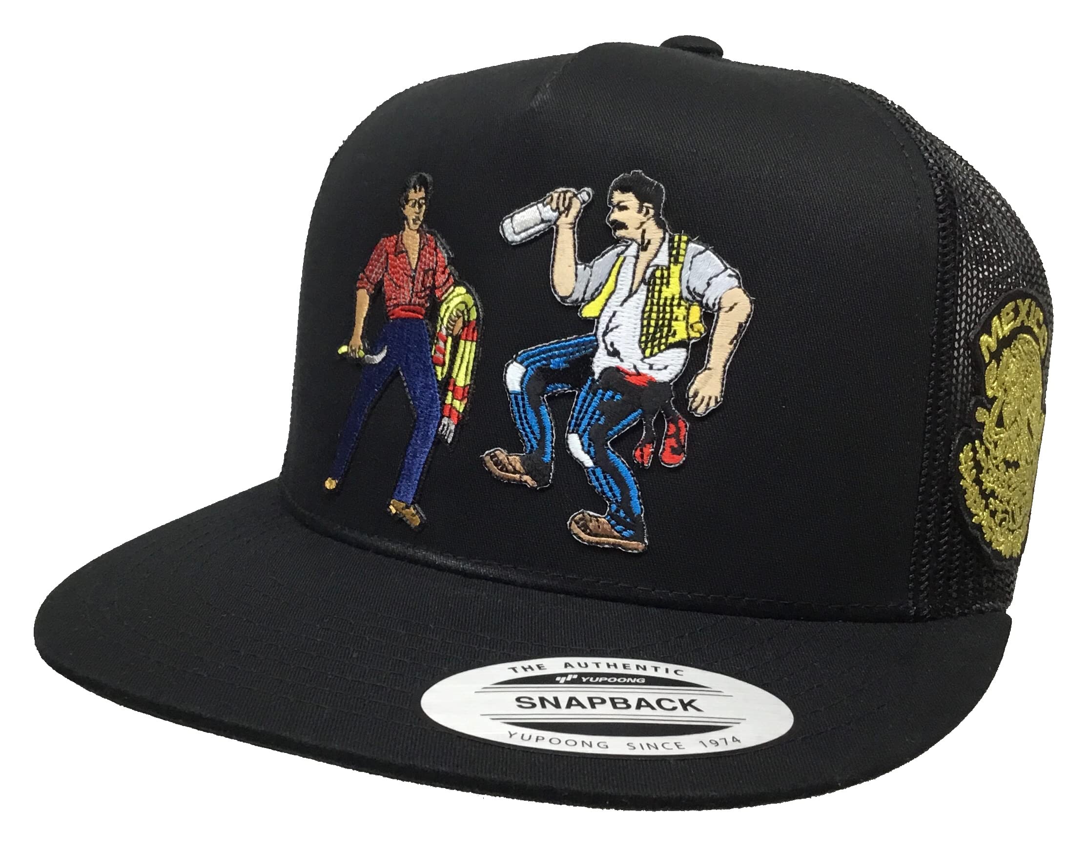 MexicoEL Borracho Y EL VALIENTE CON A LADO HAT Black MESH