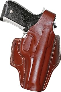 Handmade Leather OWB Carry Two Slot Thumb Break Gun Holster for Beretta 92/92F/92FS with Rail