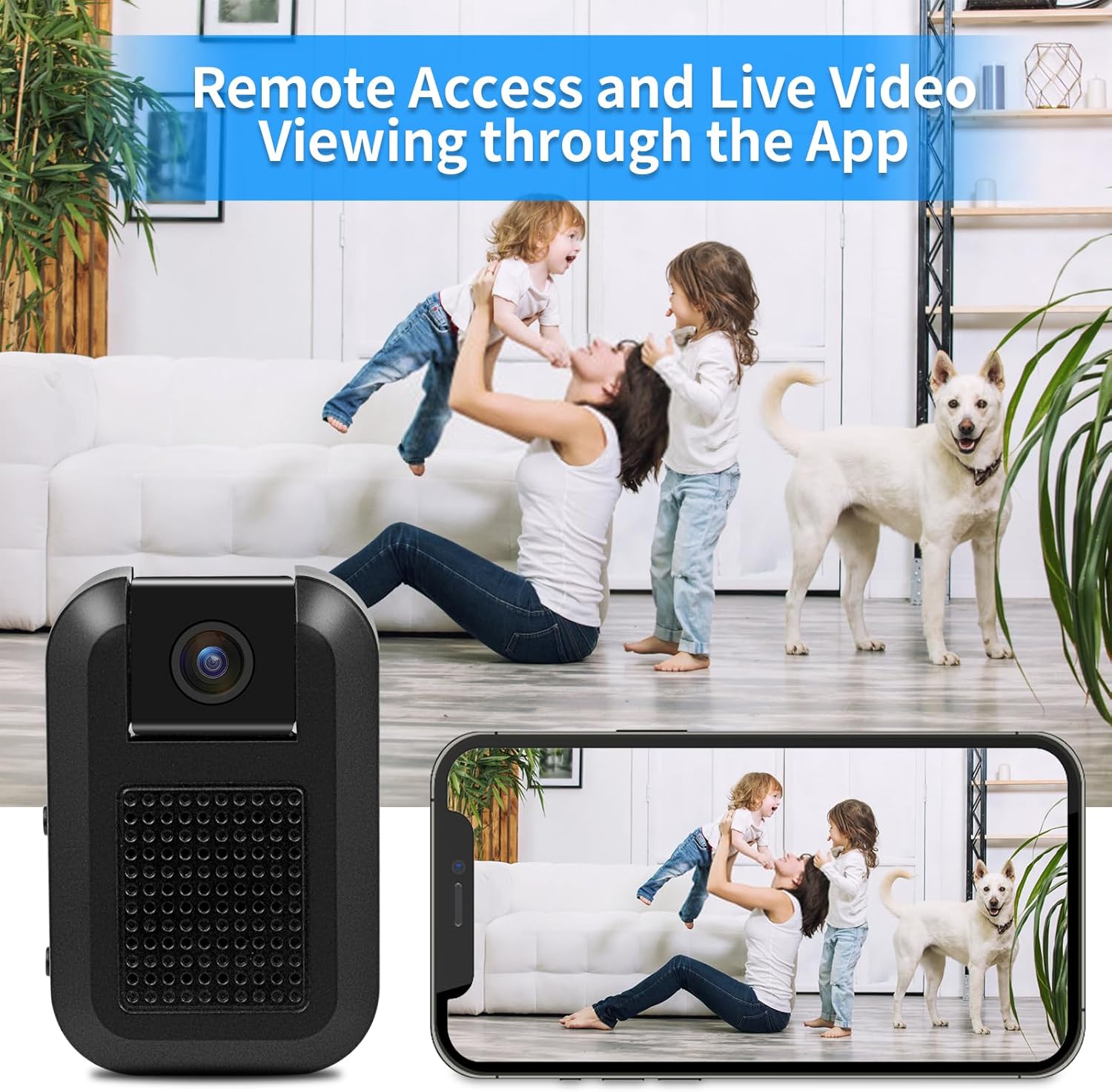 DUVIX Mini Camera WiFi Hidden Camera 1080P HD Small Wireless Surveillance Nanny Cam with 180°Rotating Lens Motion Detection Night Vision for Indoor Outdoor