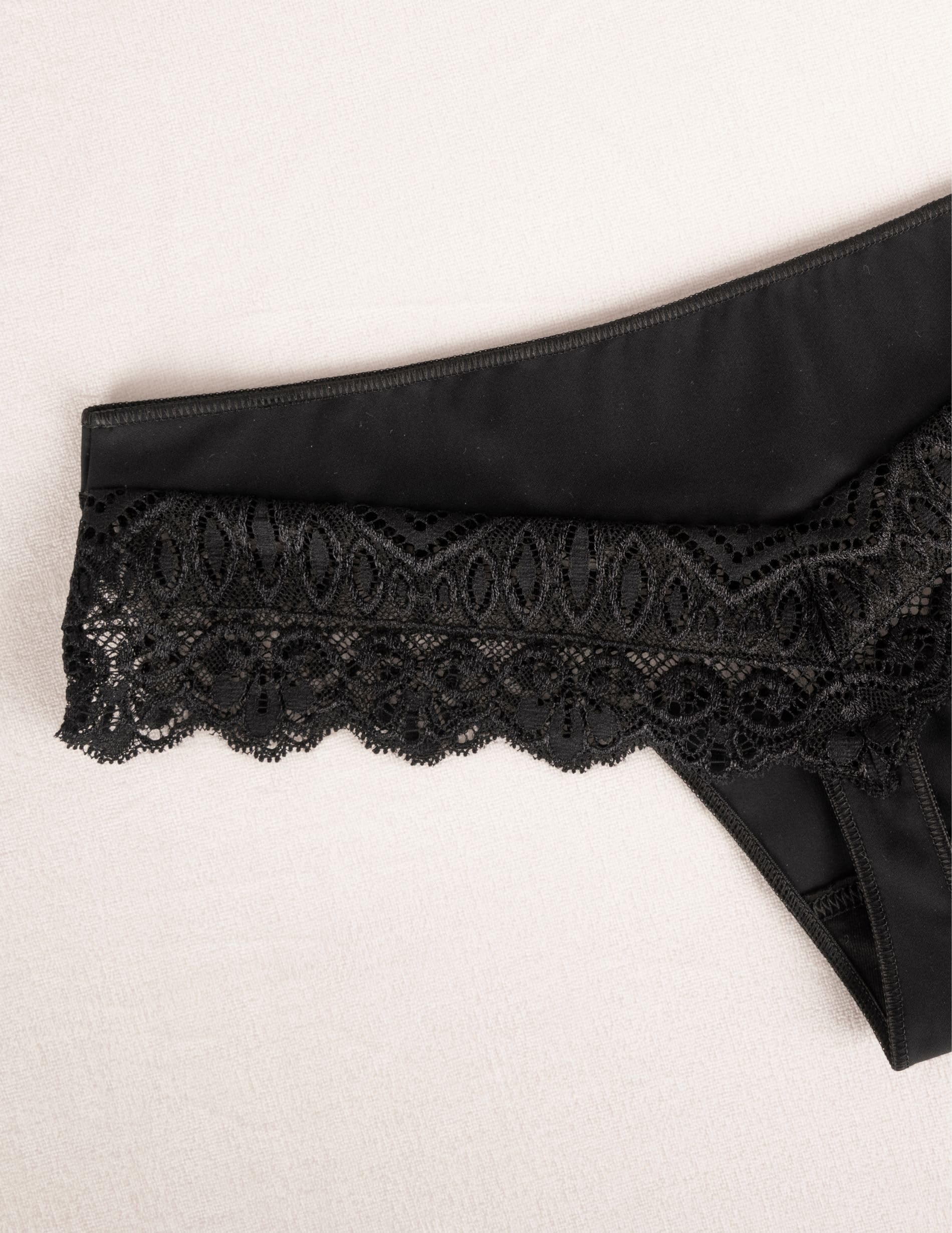 WOLBar Tanga con Encaje para Mujeres WB409