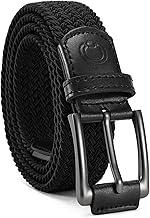 CHAOREN Mens Stretch Belt - 1 3/8" Elastic Braided Golf Belt for Men - Stretchy Web Fit Summer Casual Jeans
