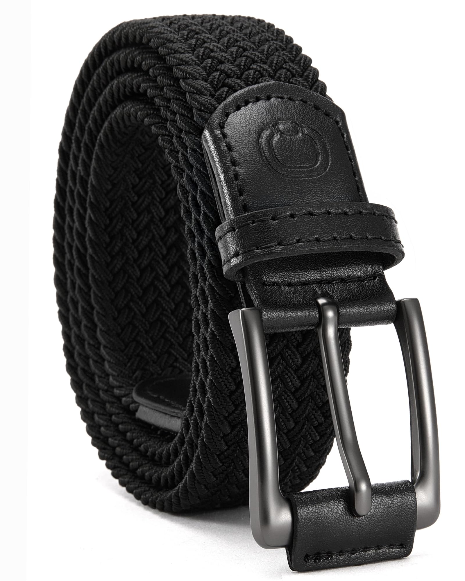 CHAOREN Mens Stretch Belt - 1 3/8" Elastic Braided Golf Belt for Men - Stretchy Web Fit Summer Casual Jeans