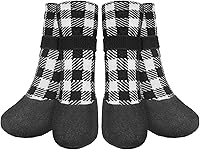 Vista 43 de BEAUTYZOO Calcetines antideslizantes para perros, zapatos para perros para pavimento caliente/frío, nieve y días de lluvia, botines de agarre