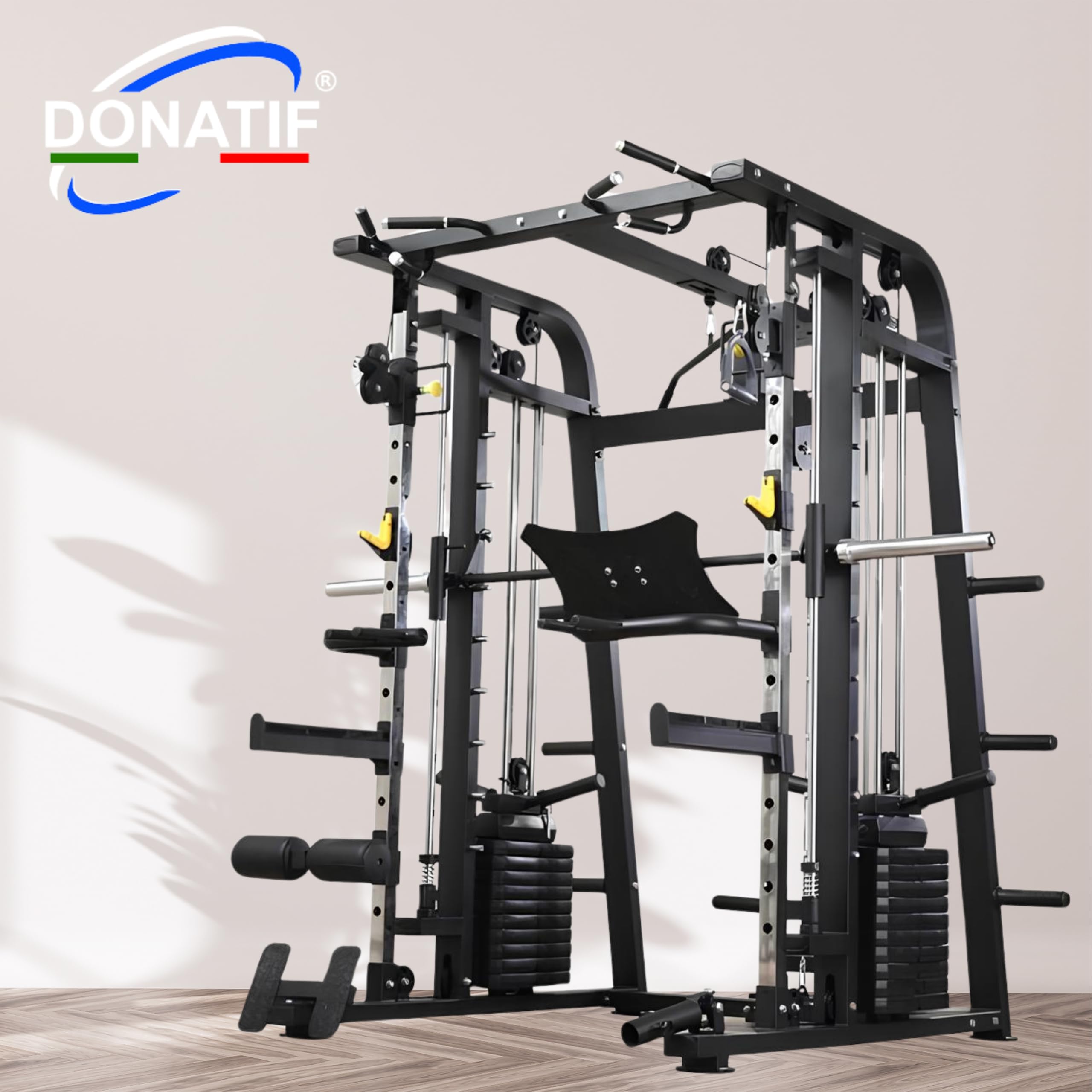 Power Rack - Rack Musculación - Maquina Multifuncion Musculacion - Banco Musculación - Gym en Casa - Barra Dominadas - Pesas - Pesas Ajustables - Barra Pesas - Pesas y Mancuernas