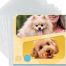 15 Sheets 12x12 Post-Bound Scrapbook Refill Pages, Top Loading Page Protectors for Rapid Binding, Super Heavyweight Poly, Acid-Free PVC-Free, 30 Layouts Double-Sided Display