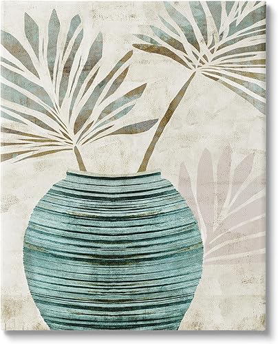 Stupell Industries Florero de plantas boho arte de pared por Flora Kouta