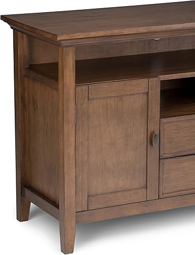 Miniatura 6 de SIMPLIHOME Redmond Solid Wood 72 pulgadas de ancho rústico café envejecido natural rústico.,Negro -,Marrón castaño,Distressed Grey,Marrón (Hickory