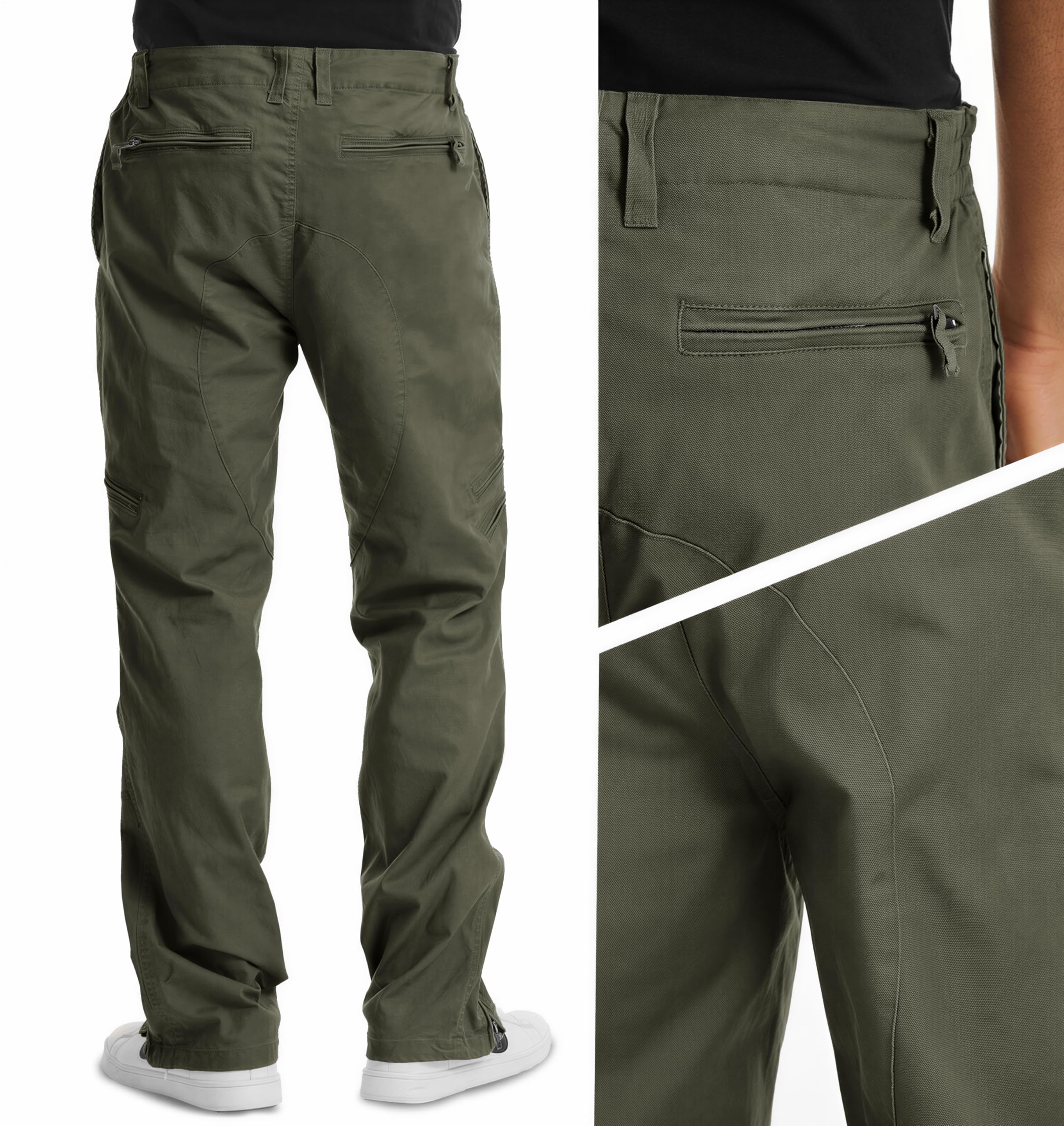 Magcomsen Pantaloni cargo in cotone da lavoro, attività all’aperto, campeggio, escursionismo, modello largo