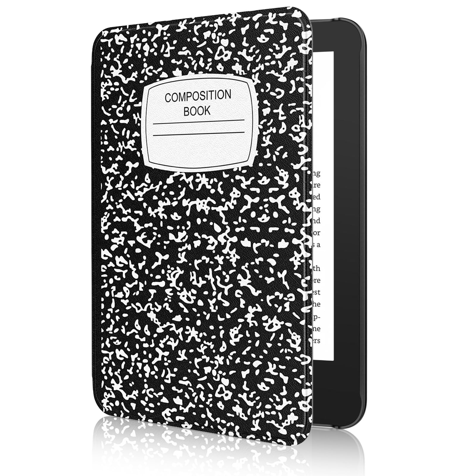 MoKo Case Fits 6" All-New Kindle (11th Generation-2024/2022 Release), Lightweight Shell Cover with Auto Wake/Sleep for Kindle 2024/2022 11th Gen e-Reader, Notebook Black