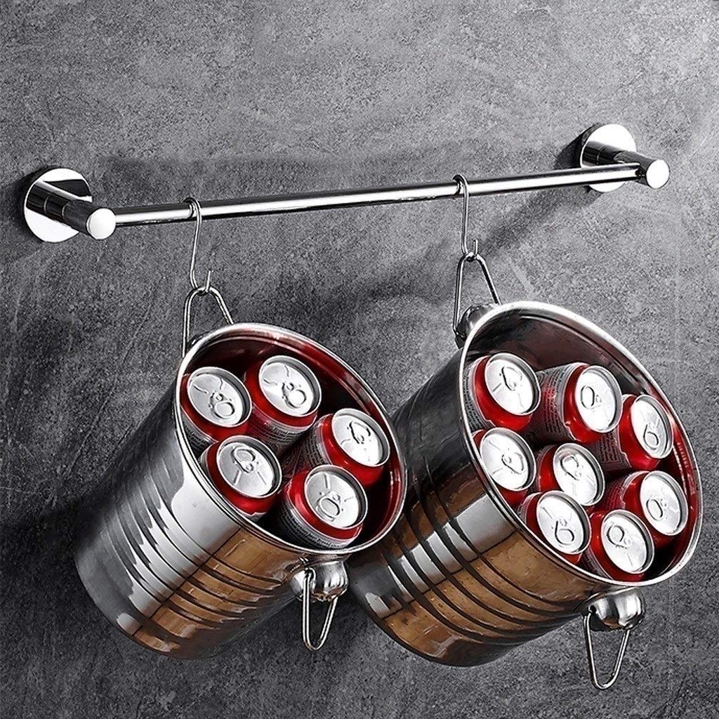 Barra de Toallas de acero Inoxidable Moderno, 30 cm-120 cm, riel de Toalla de baño de Montaje en Pared, para Hardware y Cocina de baño, Acabado Plateado Pulido (Size : 120cm)