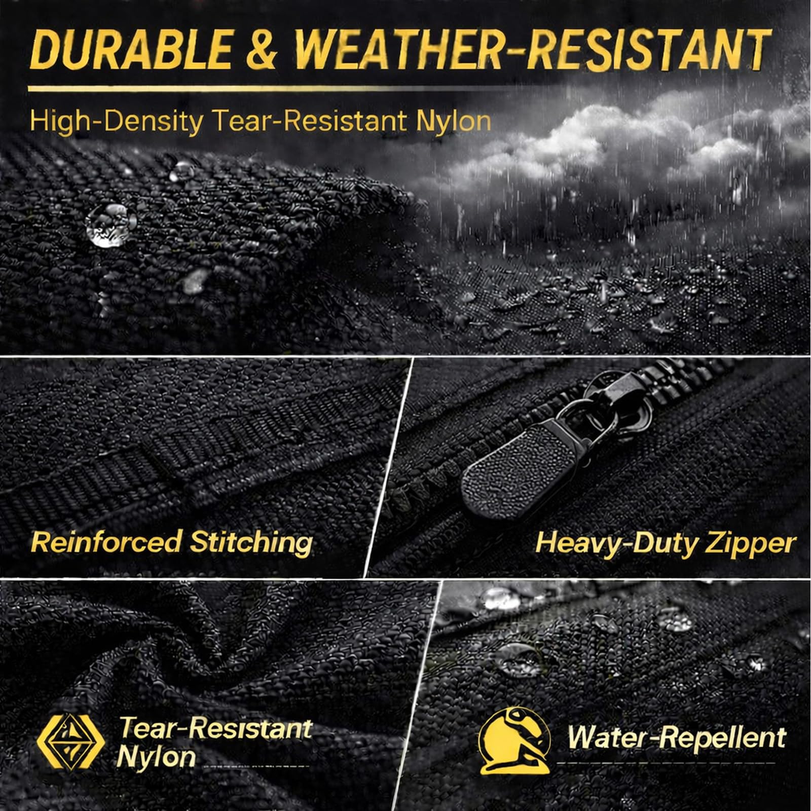 2-in-1 Bear Spray Holster with Zipper Phone Pocket, Fits 7.9-9.2oz Canisters, Nylon Bear Spray Holder for Belt & Backpack, Strong Elastic Tactical Gear for Hiking Camping Hunting - 5