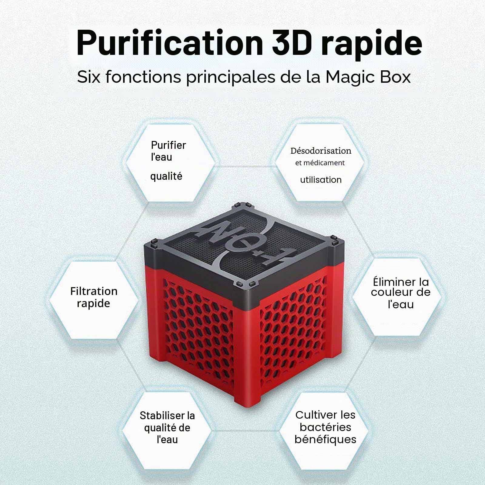 Clever Cube Lot de 3 cubes de charbon actif pour chevaux, filtre à charbon actif, purificateur d'eau d'aquarium, filtre à charbon actif, abreuvoir pour chevaux et réservoir de stockage