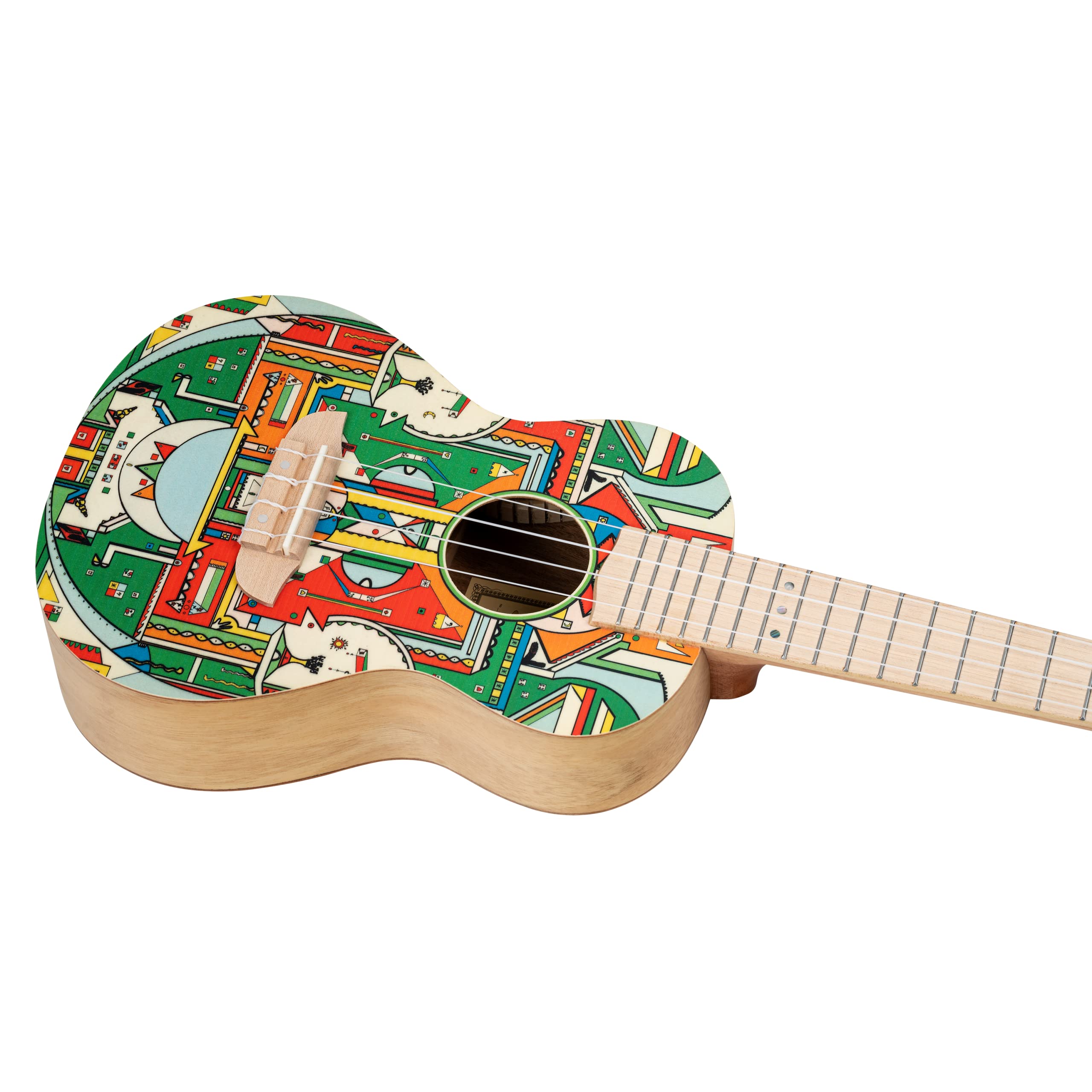 Ortega Guitars Ukulélé Concert Acoustique – Série Art – Épicéa, Himalaya (RUAR-HY)