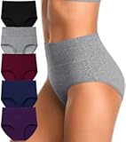 High Waisted Postpartum Underwear Slight Tummy Control Underwear Soft Full Coverage Cotton Panties Multipack