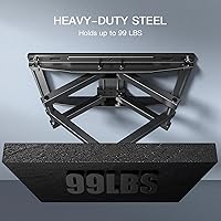 Vista 3 de PERLESMITH Soporte de pared para TV de movimiento completo para televisores de pantalla plana curvada de 32 a 65 pulgadas, soporte de TV con giros