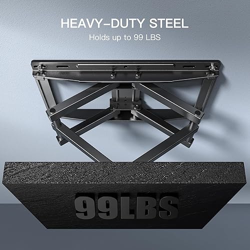 Miniatura 3 de PERLESMITH Soporte de pared para TV de movimiento completo para televisores de pantalla plana curvada de 32 a 65 pulgadas, soporte de TV con giros,