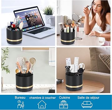 Bundle-2 Items: Rotating Bathroom Organizer Countertop