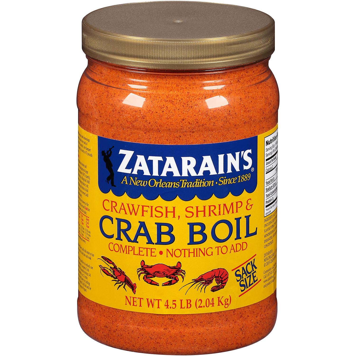 Zatarains Pre-Seasoned Crab and Shrimp Boil 72 Ounce (Pack Of 3)