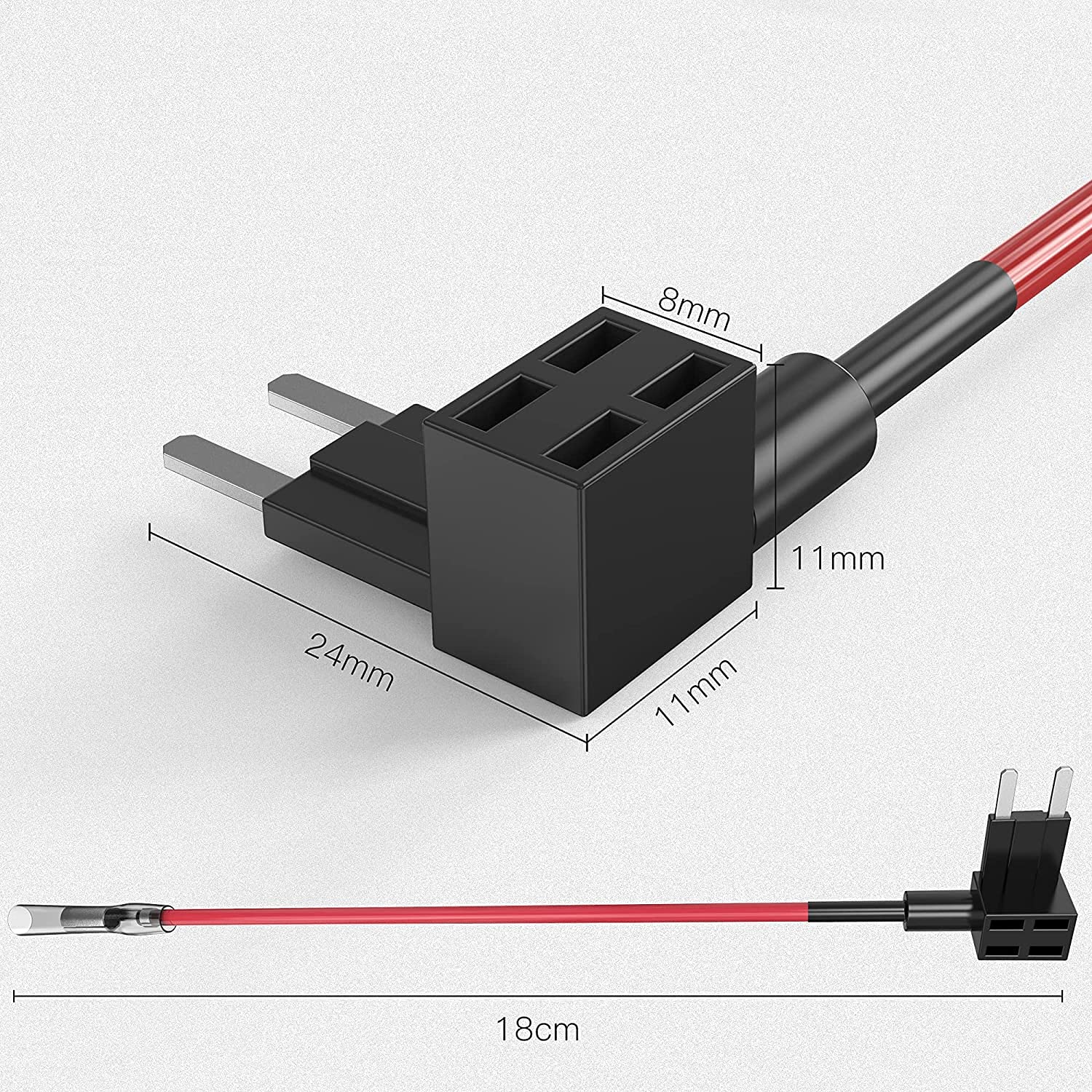 GUUZI 6 szt 12V-24V Adapter Bezpiecznika Micro 2 Add-A z Wiązką Przewodów, Uchwyt Bezpiecznika Micro 2 z 6 szt Zapasowe Bezpieczniki(5A/10A/15A)