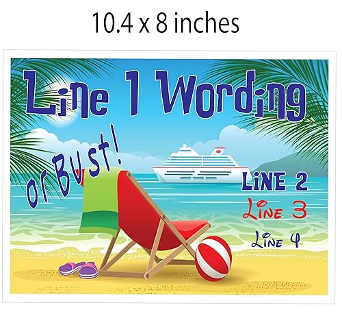 Miniatura 2 de Magnet Customized for your Stateroom Door on your Disney Cruise, Carnival, Royal Caribbean, etc. - Personalized Private Island Beach