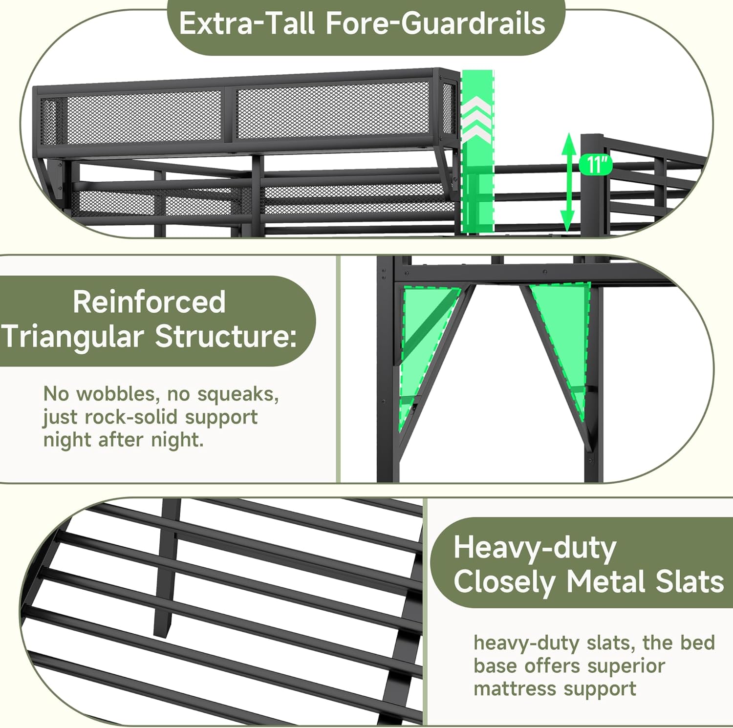 Full Size Loft Bed with Storage Shelf, Metal Loft Bed Frame with Wide Ladder and Large Under-Bed Space, Heavy-Duty Tall Lofts Beds for Adults Teens and Kids, Black