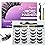 Royaomis 10 Pairs Magnetic Eyelashes with Eyeliner, Magnetic Lashes Natural Looking, Magnetic Eyelash Kit,Latest Six Magnets, With 3D 5D Reusable False Lashes, Easy to Wear, No Glue Needed
