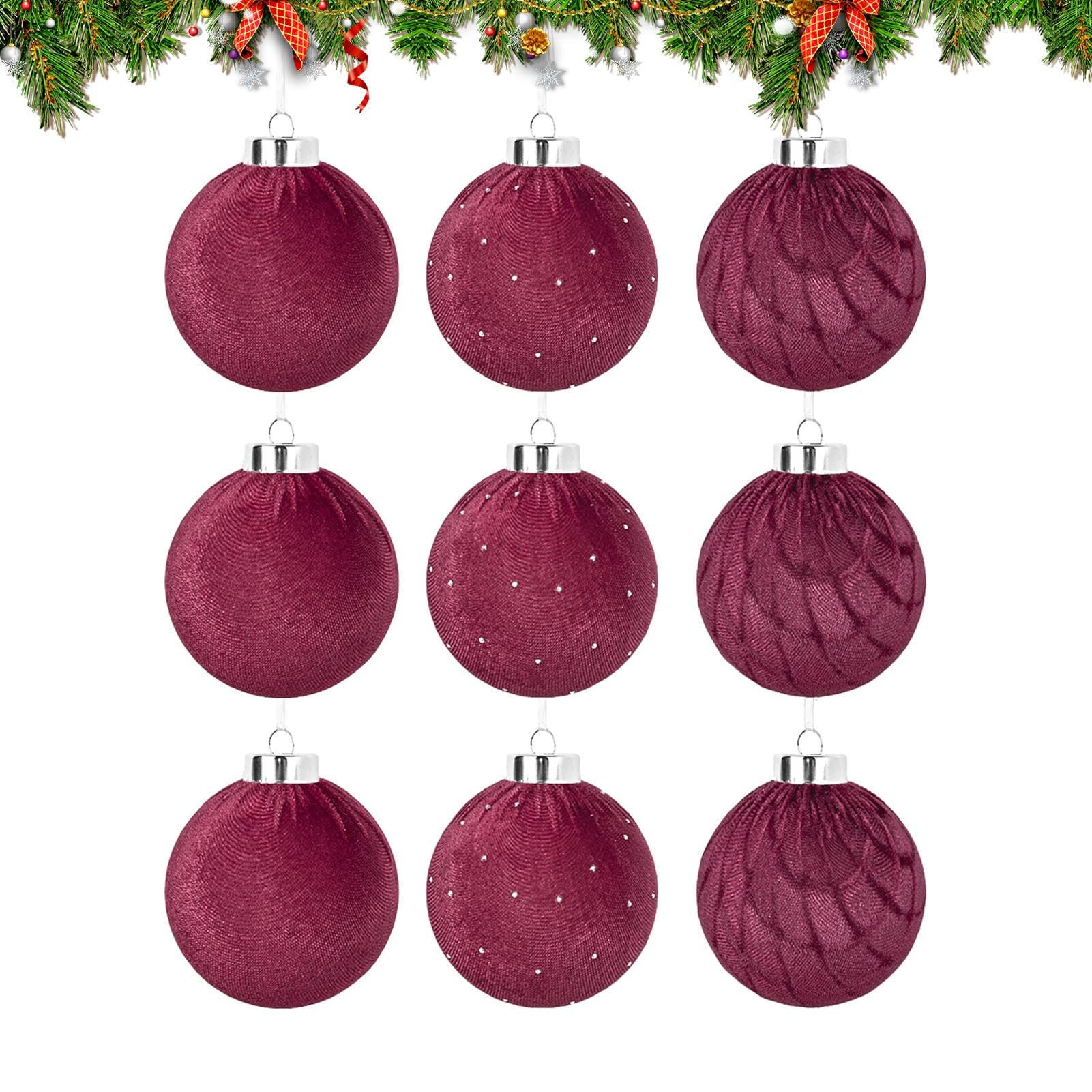 Boules de Noël en velours incassables pour un sapin élégant sans risque de casse