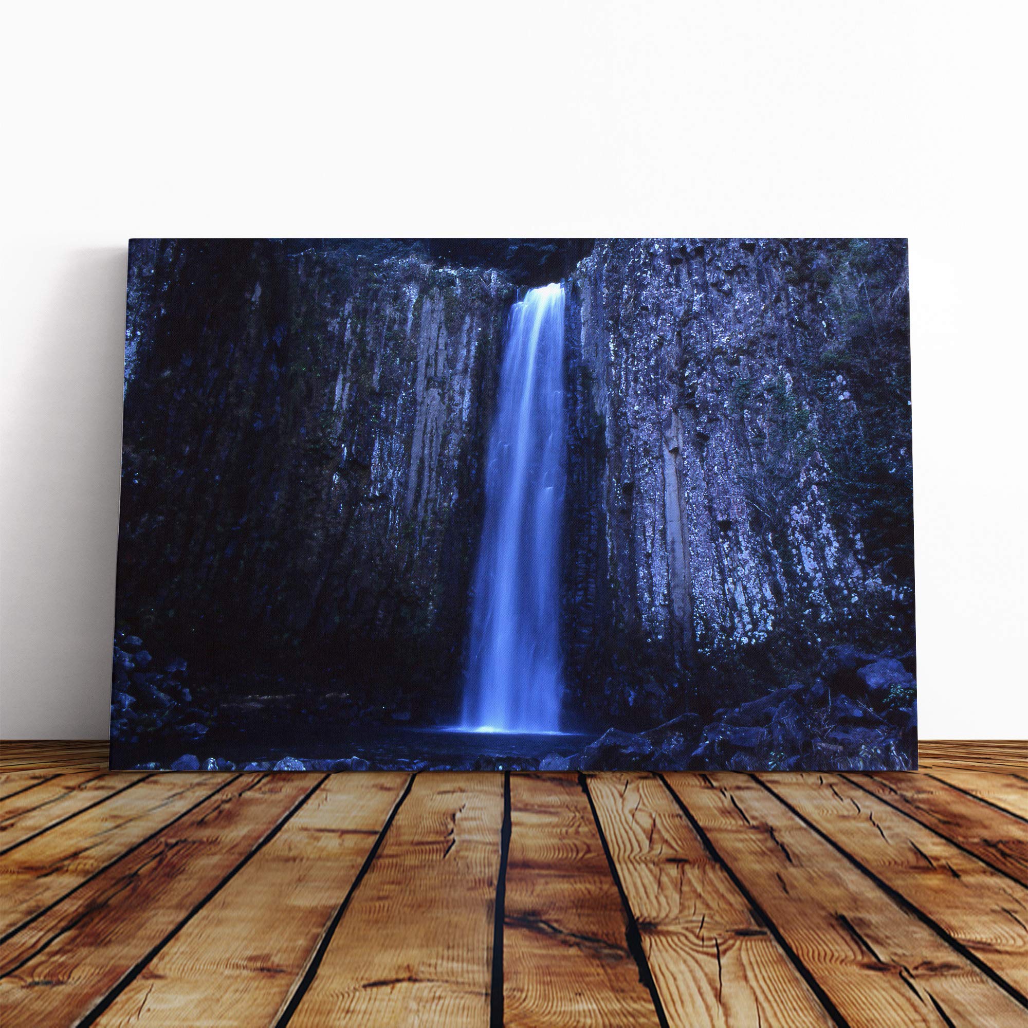Landscape Japan Waterfall Canvas Print | Gallery Wrapped 30mm Frame Wall Art | 20x14 inches | Ready to Hang | Modern Landscape Picture | Living Room Bedroom Lounge Office